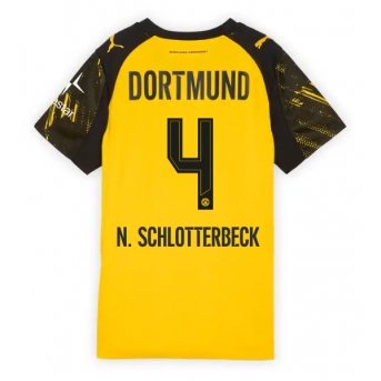 Billige Fotballdrakt Borussia Dortmund Nico Schlotterbeck #4 Replika Hjemmedrakt Dame 2025-26 Kortermet
